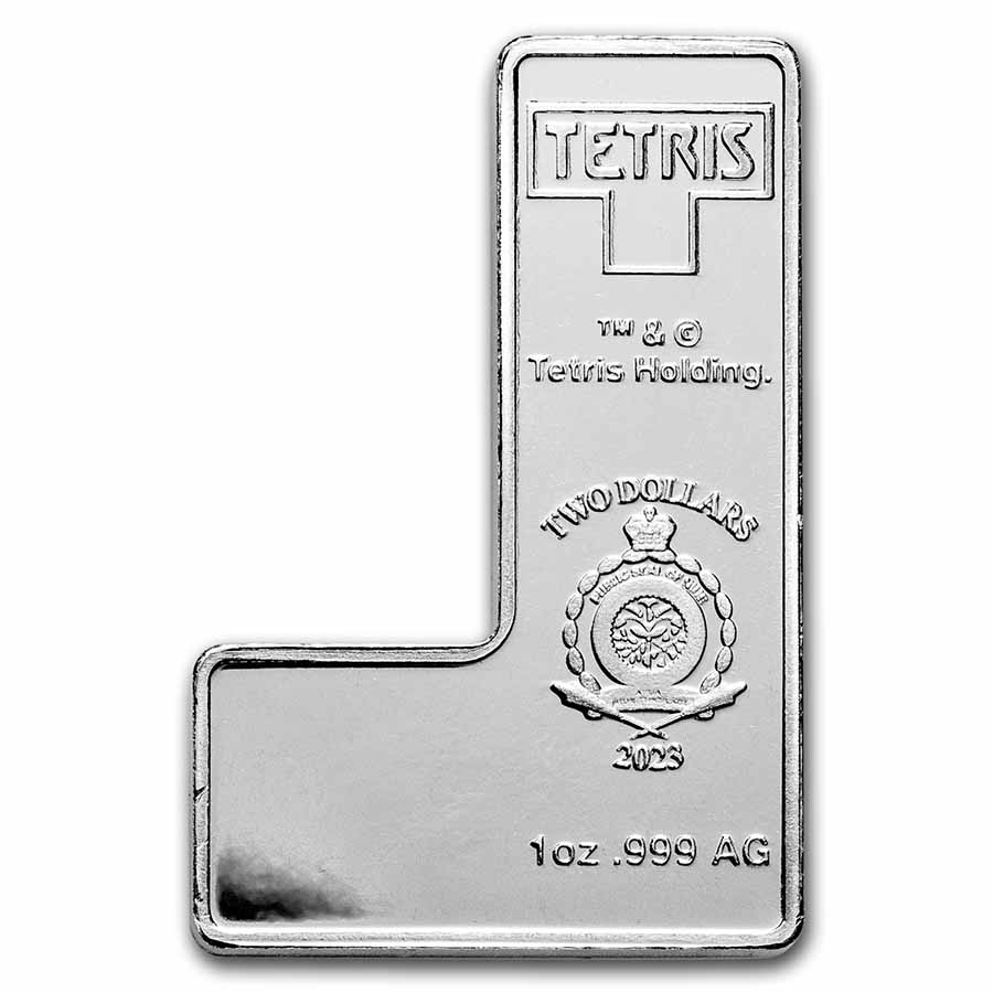 2023 テトリス銀貨　 1オンス　S型 Buy 2023 Tetris™ Niue 1 oz Silver $2 I-Tetrimino Block | APMEX